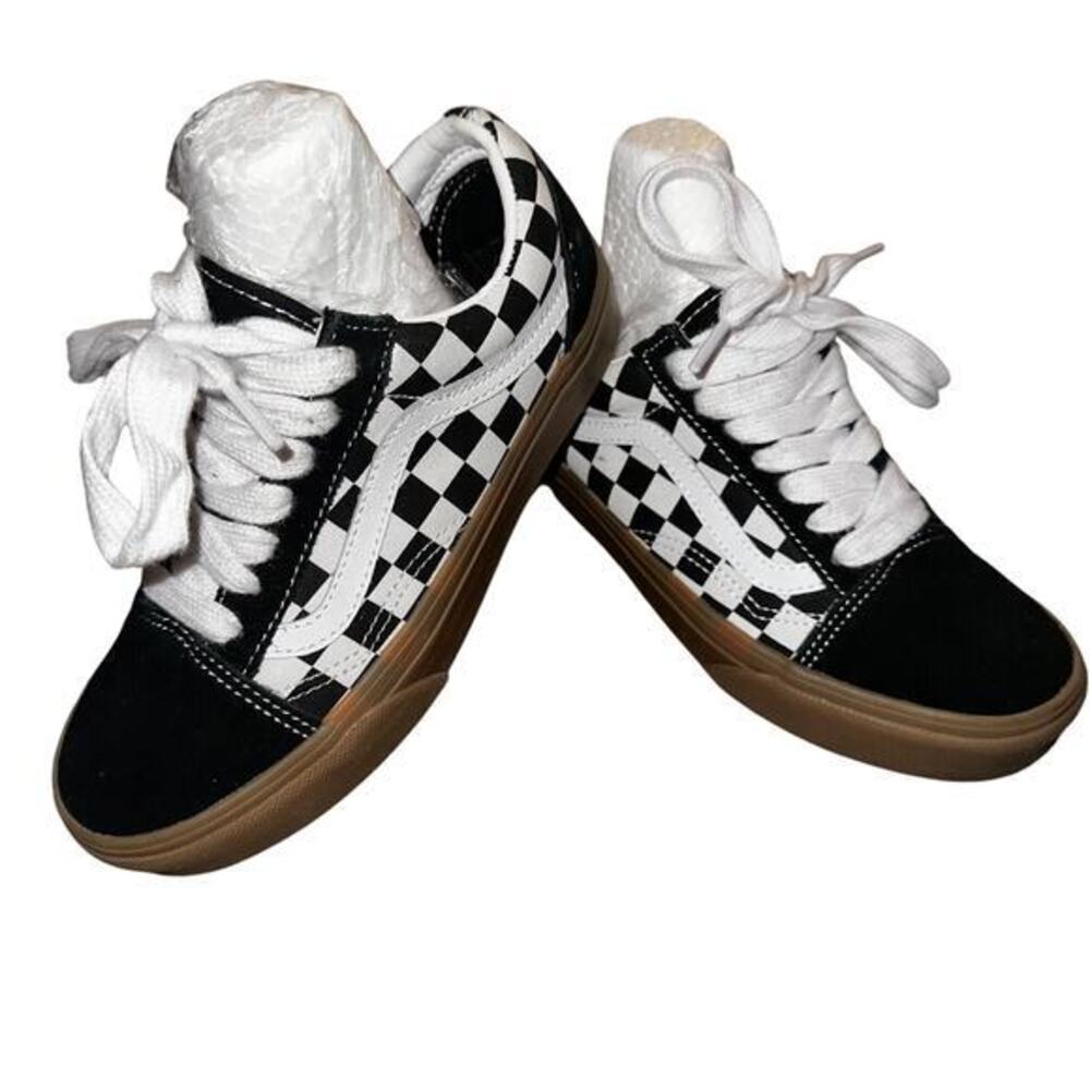 Like New Vans Old Skool Fat Lace Checker Gum UNISEX 4M/5.5W